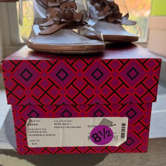 Tory Burch Brown Floral Sandals